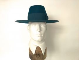 petrolfarbener Fedora edler Haarfilz.jpg