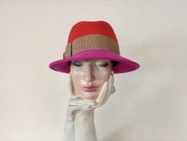 pink orangef. Haarfilz Borsalino.jpg