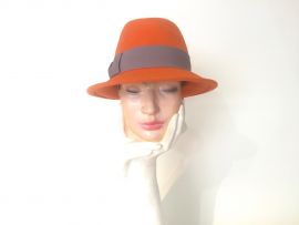 Damen Borsalino oranger Velour.jpg